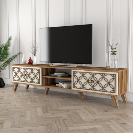 Mueble TV Class crema nogal