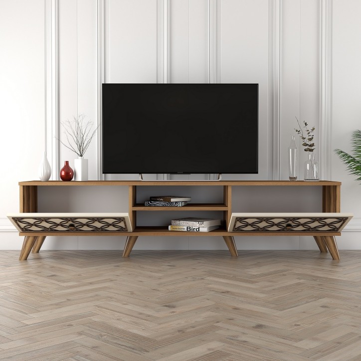 Mueble TV Class crema nogal