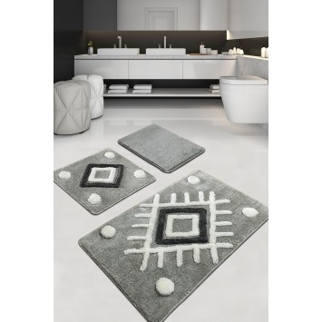 Alfombra de baño Set (3 piezas) Punica  gris