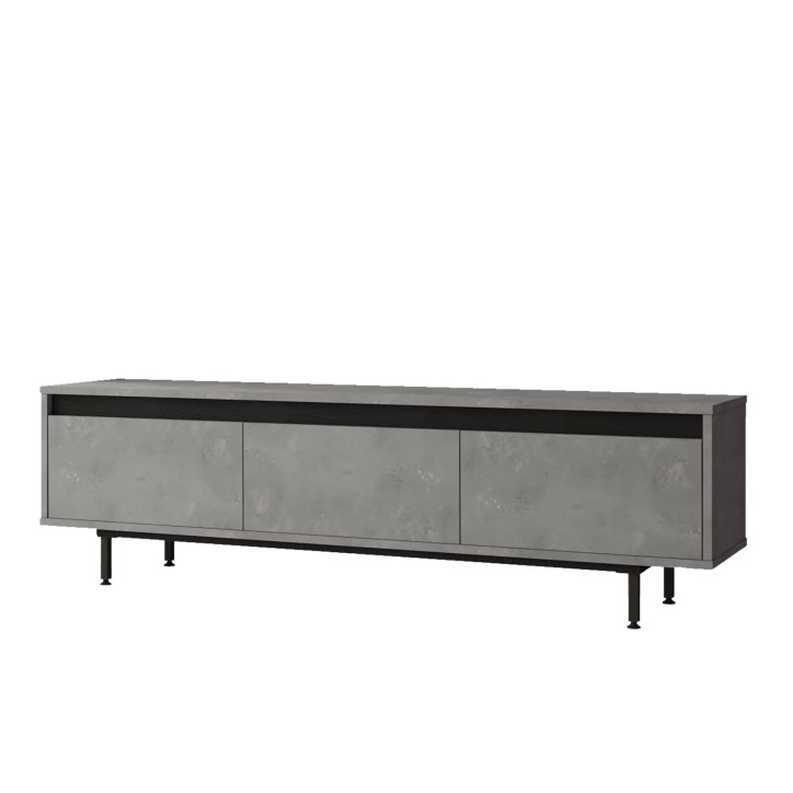 Mueble TV LV1-RL negro plata