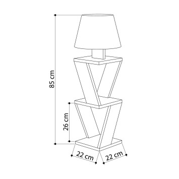 Lámpara de pie Kozena roble blanco - 855DTE3405