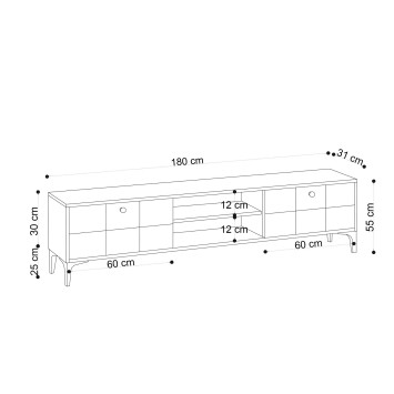 Mueble TV Hera roble - 393MRD1104