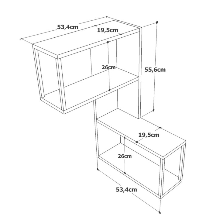 Estante de pared VG16-A pino atlántico