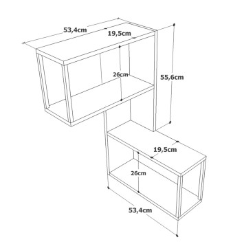 Estante de pared VG16-A pino atlántico - 956LCS2709