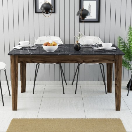 Mesa comedor Milan 518 negro nogal