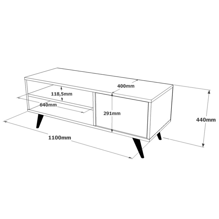 Mueble TV CD1-LB negro