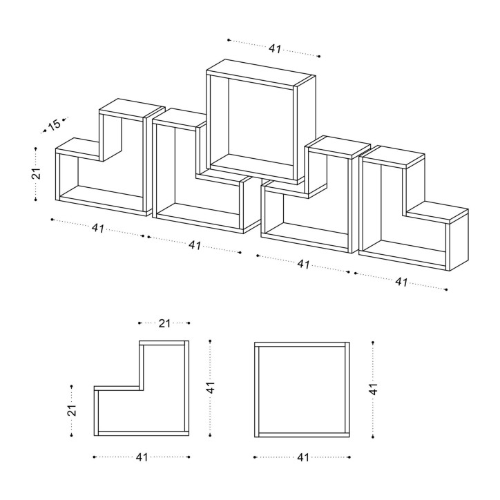 Estante de pared Elitra blanco