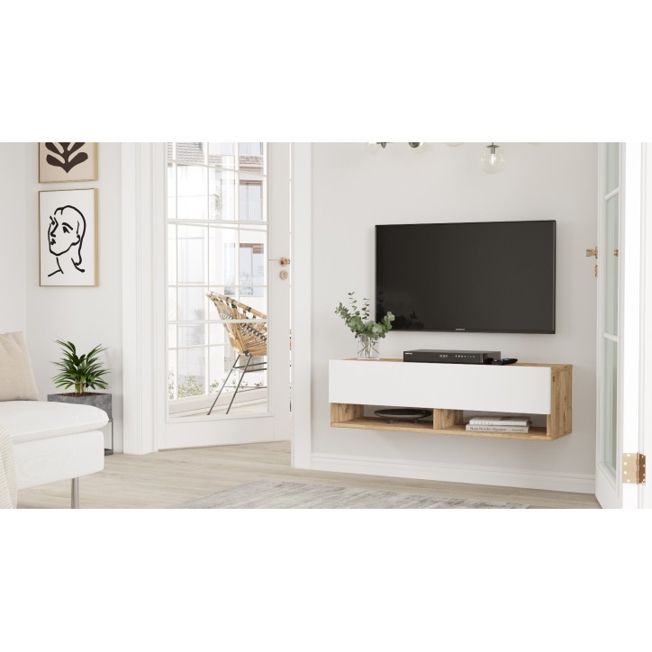 Mueble TV FR13-AW pino atlántico blanco