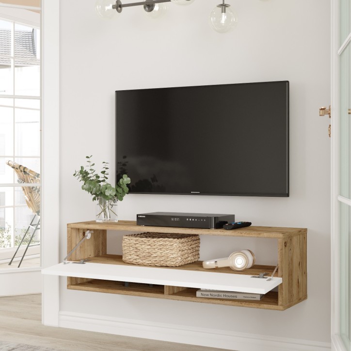 Mueble TV FR13-AW pino atlántico blanco