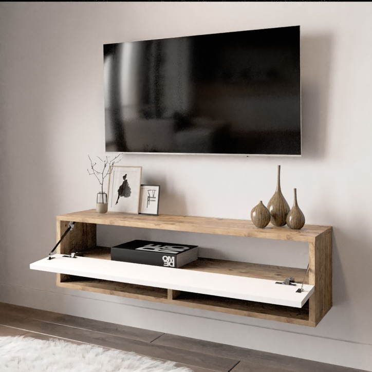 Mueble TV FR13-AW pino atlántico blanco