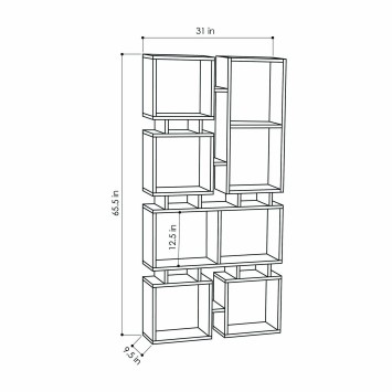 Librería Rail No.1 roble - 855DTE3644