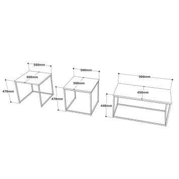 Mesa de centro VG9-A pino atlántico - 956LCS1239