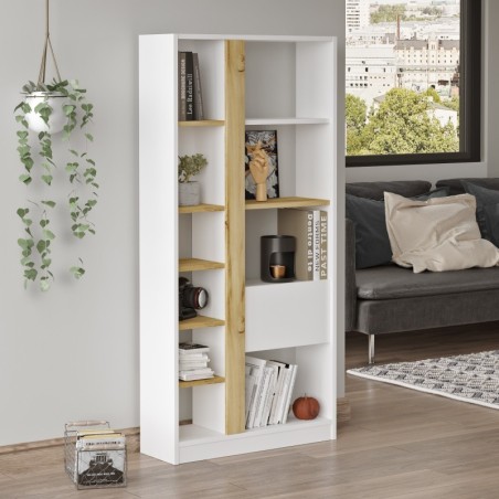 Librería LV21-WK roble blanco