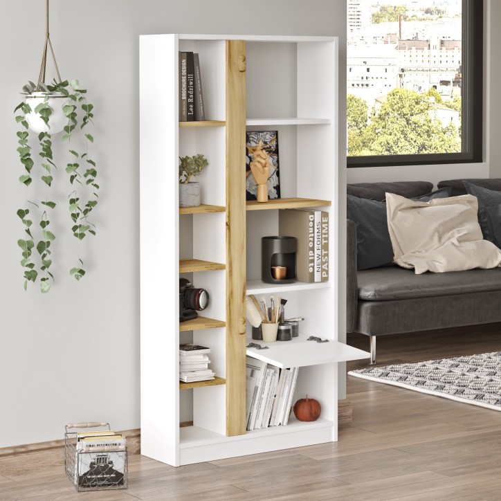 Librería LV21-WK roble blanco