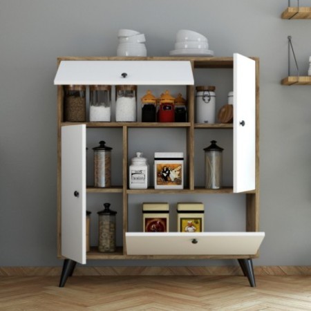 Mueble auxiliar Hercules 3104 nogal blanco