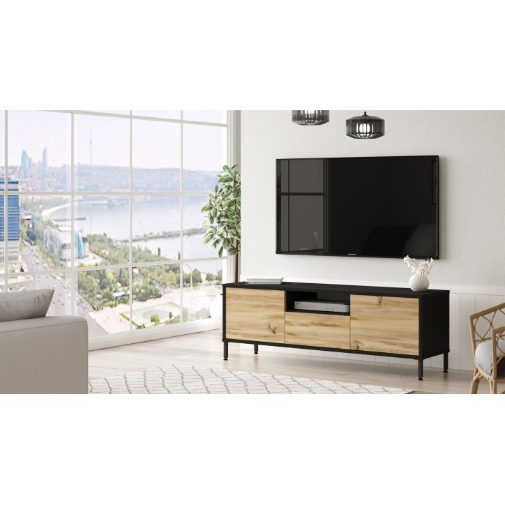 Mueble TV LV2 KL roble negro