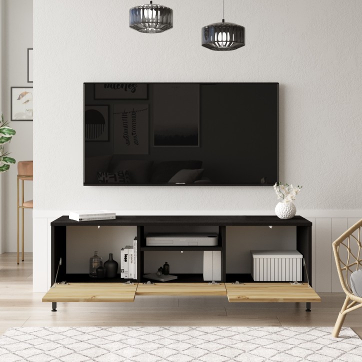 Mueble TV LV2 KL roble negro