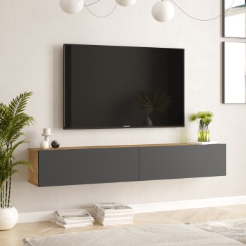 Mueble TV FR8-AA pino atlántico antracita - 956LCS1612