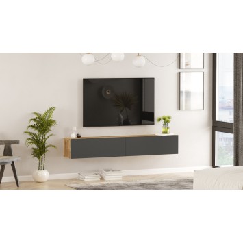 Mueble TV FR8-AA pino atlántico antracita - 956LCS1612