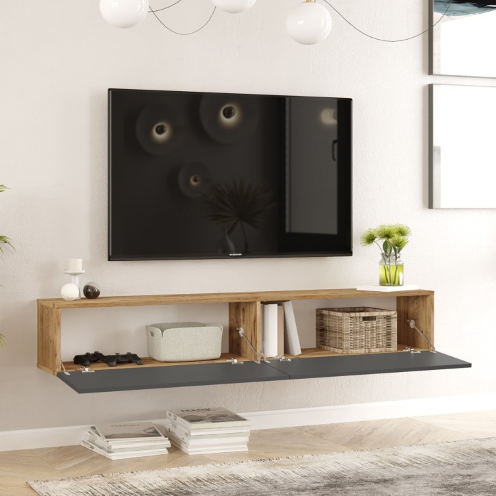 Mueble TV FR8-AA pino atlántico antracita