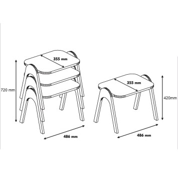 Set mesas de café (3 piezas) Paris nogal - 845HCT2821