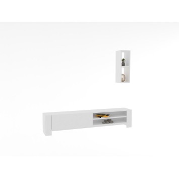 Mueble TV con estante Naz blanco - 835PUQ3022