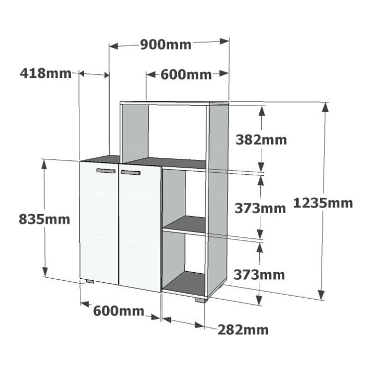 Mueble de cocina Pars blanco