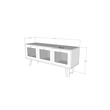 Mueble TV Likya 140 roble - 854KLN3033