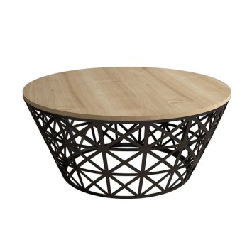 Mesa de centro Stil Metal Ferforje roble negro - 845HCT5225