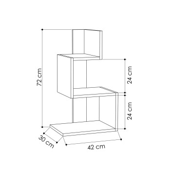 Mesa auxiliar Rosie roble blanco - 855DTE2907