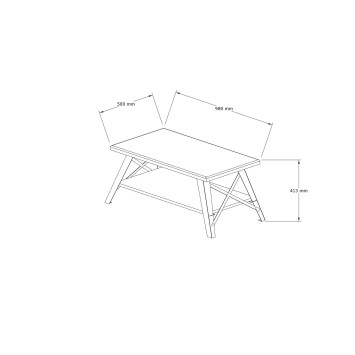 Mesa de centro Konik-nogal - 835PUQ2812