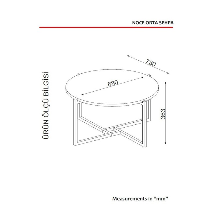 Mesa de centro Noce nogal