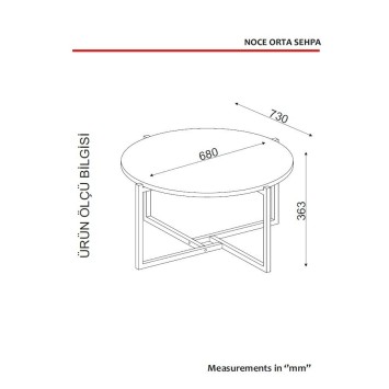 Mesa de centro Noce nogal - 804TRH2809