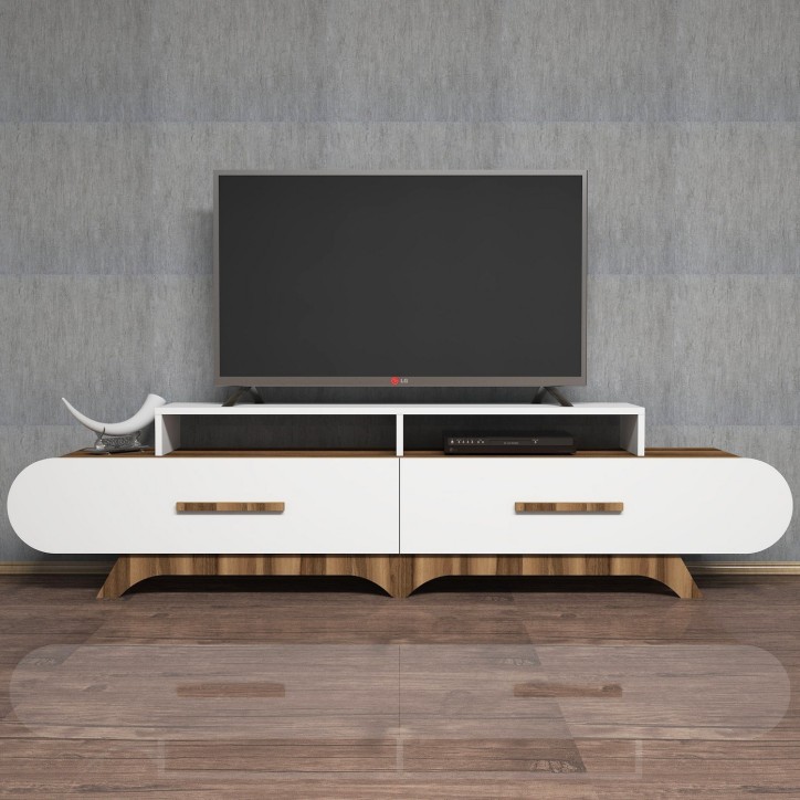 Mueble TV Flora blanco nogal