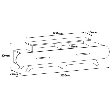 Mueble TV Flora blanco nogal - 845HCT3030