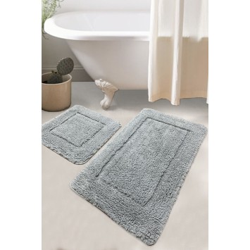 Alfombra de baño Set (2 piezas) Wolle  gris