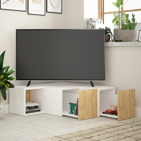 Mueble TV Compact roble blanco