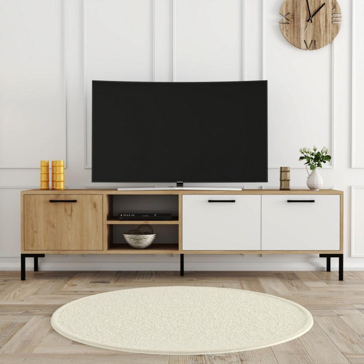 Mueble TV Aurora1594 roble blanco