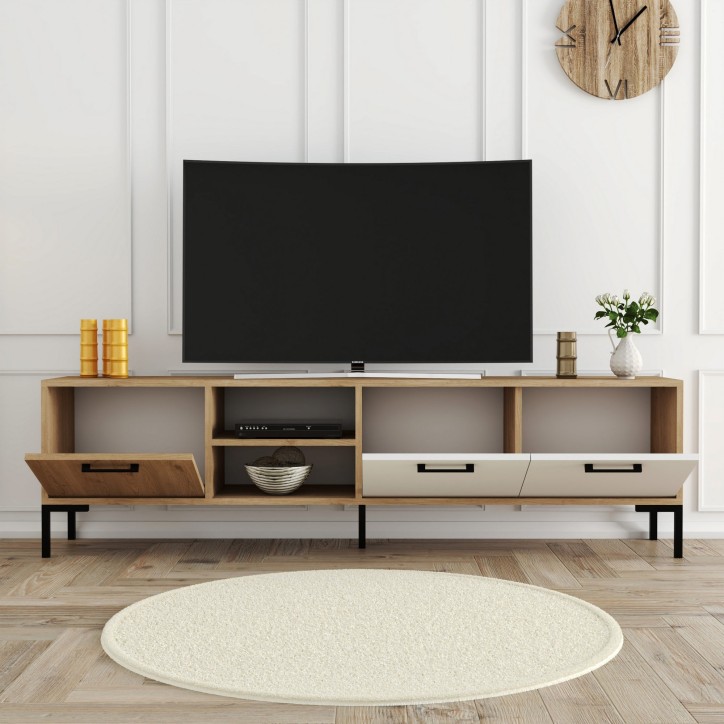 Mueble TV Aurora1594 roble blanco