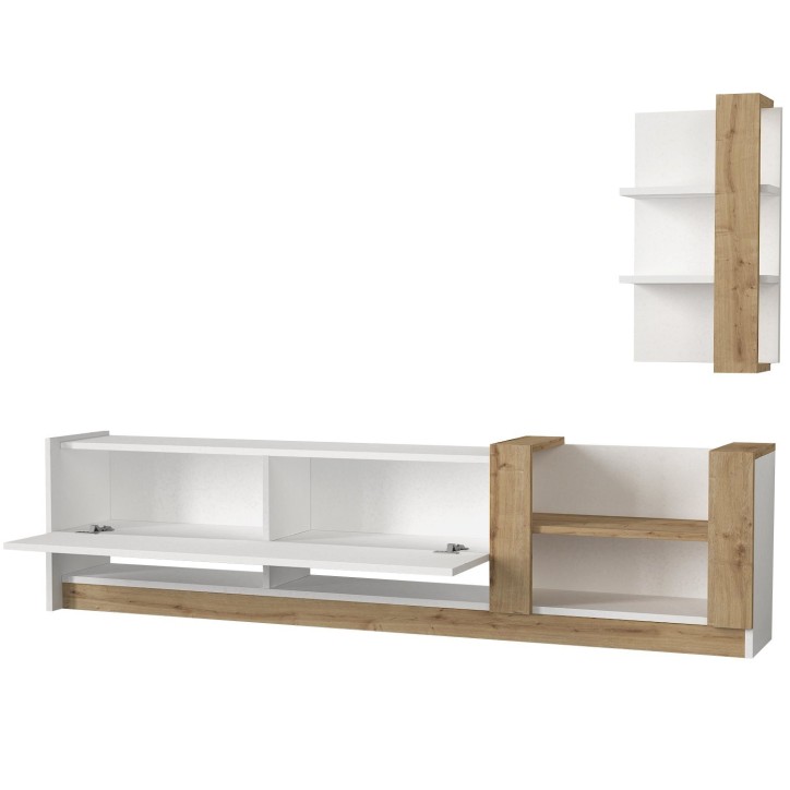 Mueble TV con estante Kazablanka zafiro blanco