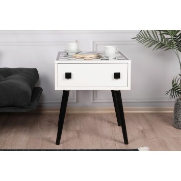 Mesa de ajedrez Chesso blanco negro - 854KLN4701