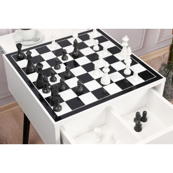 Mesa de ajedrez Chesso blanco negro - 854KLN4701