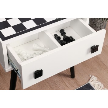 Mesa de ajedrez Chesso blanco negro - 854KLN4701