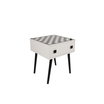 Mesa de ajedrez Chesso blanco negro - 854KLN4701