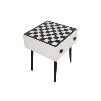 Mesa de ajedrez Chesso blanco negro - 854KLN4701