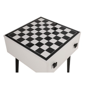 Mesa de ajedrez Chesso blanco negro - 854KLN4701