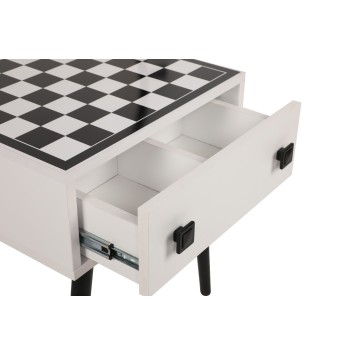 Mesa de ajedrez Chesso blanco negro - 854KLN4701