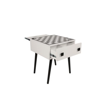 Mesa de ajedrez Chesso blanco negro - 854KLN4701