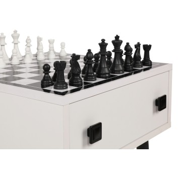 Mesa de ajedrez Chesso blanco negro - 854KLN4701