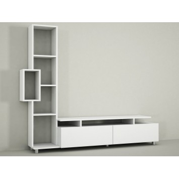 Mueble TV con estante Tulip blanco - 745DCD3011